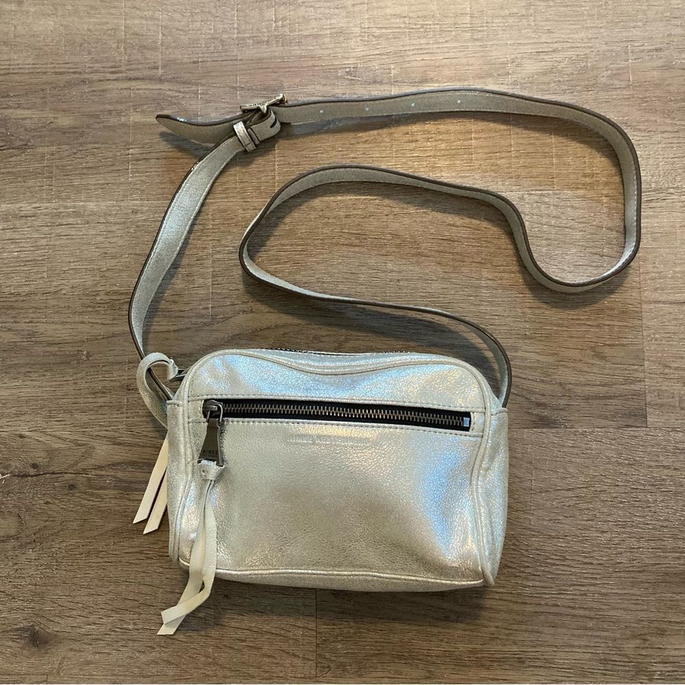 Aimee Kestenberg Silver Leather Going Places Crossbody